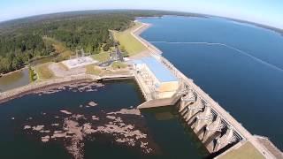 West Point Dam, Lake & West Point Georgia - Aerial - Phantom 2