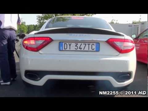 HD Video By NM2255 White on black Maserati GranTurismo S with MC Sportline