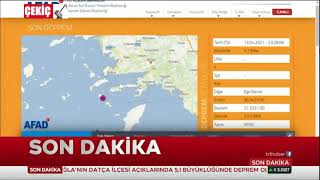 Muğla'da 5.1 Büyüklüğünde Korkutan Deprem! 13.04.2021 TURKEY