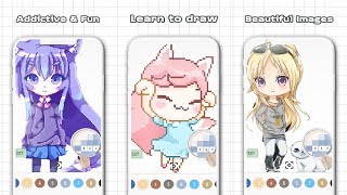 Anime & Manga Color by Number - Sandbox Pixel Art Android Gameplay