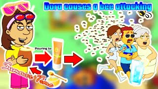 Dora Causes A Bee Attacking By Pour The Honey To The Sunscreengrounded Big Time