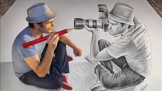 3D Real Picture Kresby Malíř Umělec Mix The Best Of Giant 3D Anamorphic Drawing Optical Illusion
