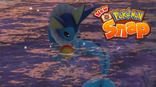 Cute Vaporeon Scenes In The New Pokemon Snap - Maricopia Reef Evening Lv 2, Post End-Game