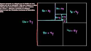 Problema difícil de perímetros - Khan Academy em português (7º ano)