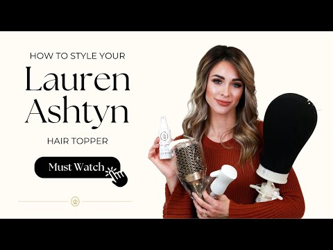 How To Style Lauren Ashtyn Clip In Volume Extension remy Hair Topper hairpiece tutorial