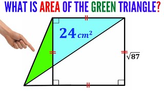 How To Think Outside The Box? | Find area of the Green Triangle | (Easy explanation) | #math #maths