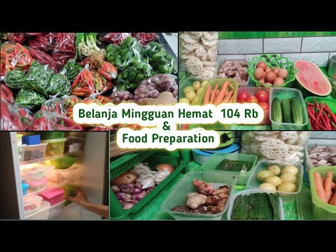 Belanja Mingguan Hemat ke Pasar Tradisional II Belanja Mingguan Bugdet 104Rb II Food Preparation
