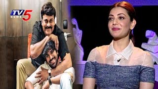 Kajal Agarwal Sharing Working Experience With Chiru And Ram Charan Telugu News Tv5 News