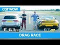 Mercedes-AMG E63 S vs GT R - DRAG RACE, ROLLING RACE & BRAKE TEST | Mat vs Shmee pt 2/4