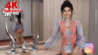 4K Micro Bikini Try On Haul Transparent Lingerie Shein Transparent Try On Haul