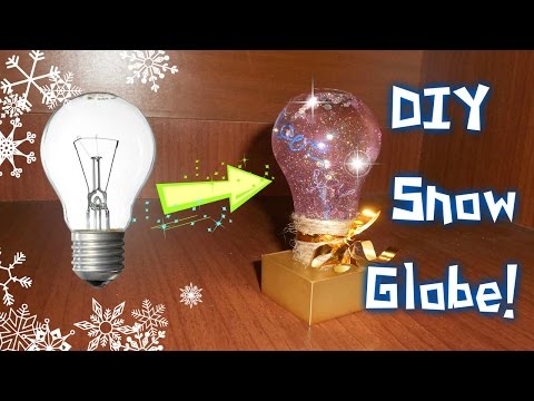 DIY Holiday Gift: Snow Globe! 2016 / Lamp/ Снежный шар из лампочки! - A1Net Music Videos