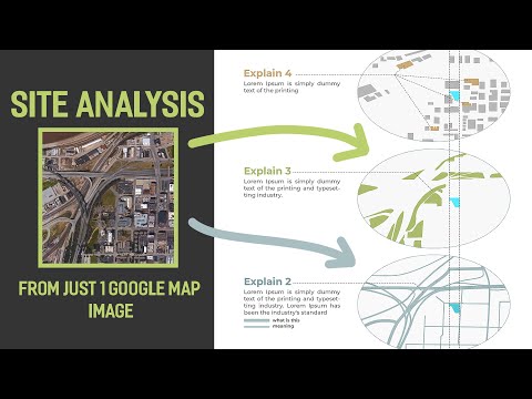 Architecture Site Analysis for Presentation - Photoshop Tutorial (Phân hiện trạng tích khu đất)