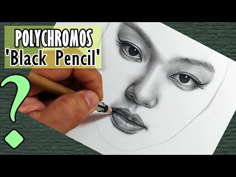 Faber Castell Polychromos 'BLACK' Colored Pencil Drawing Tutorial - BLACKPINK Jennie