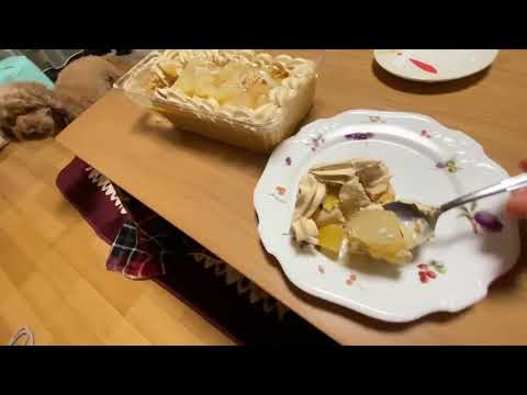 コストコのキャラメル&洋梨のスコップケーキ🍐 コストコのキャラメル&洋梨のスコップケーキ🍐