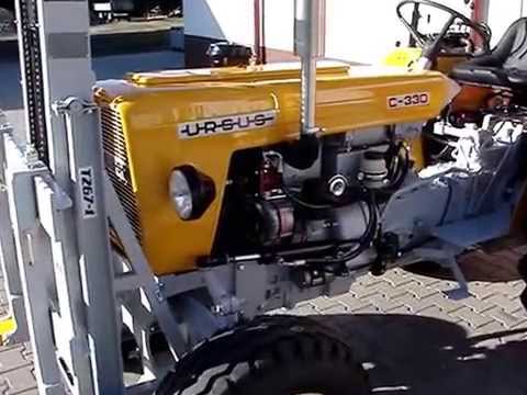 Ursus C-330 po remoncie (wspomaganie, koła 10x15, maszt, haki CBM).,