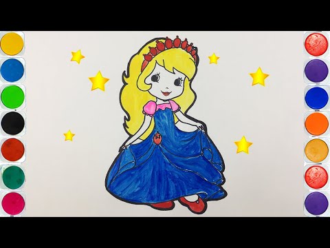 Vẽ Tranh và Tô Màu Cho Bé - Vẽ và Tô Màu Công Chúa Ori - Dibujo Colorear Princesa Para Niños