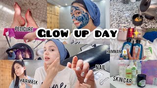 Glow Up Day Skincar , Haircare, Nail, Hammam تهليت فراسي