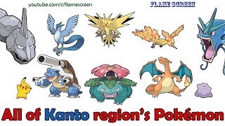 All of Kanto region's Pokemon - Gen 1 Pokemon (Animated Sprites) | Flame Screen