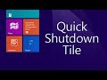 WINDOWS 8: Quick Shutdown from the Start Menu!