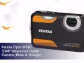 Pentax Optio WS80 10MP Waterproof Digital Camera (Black & Or
