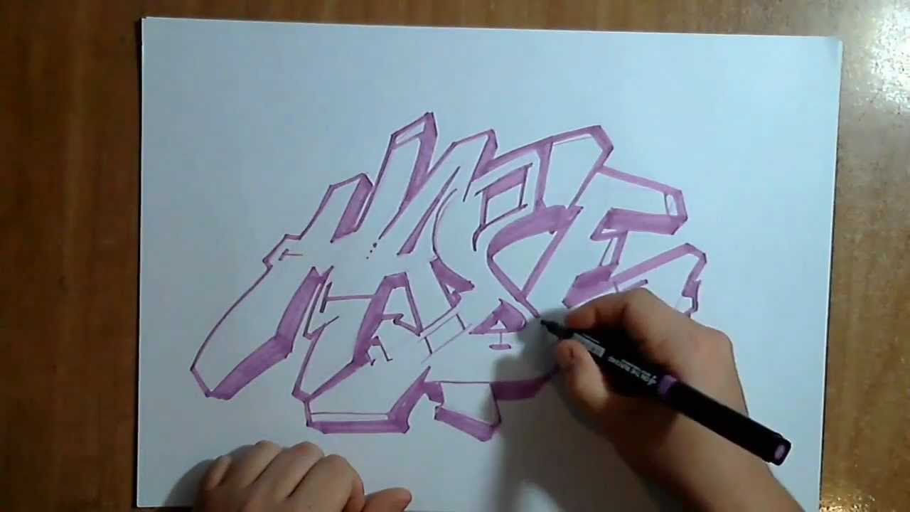 Graffiti paso a paso Dibujando un graffiti [ By Hase flow extrem