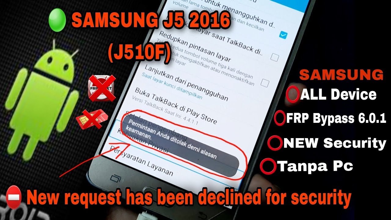 Samsung J5 2016 Frp Bypass 6.0.1 || Samsung J510f frp Samsung J5 2016 Frp Bypass 6.0.1 || Samsung J510f frp