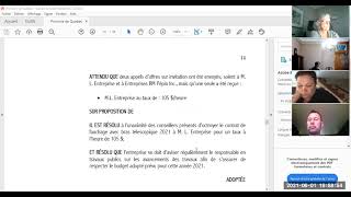 Séance du conseil du 1er juin 2021 Vidéo