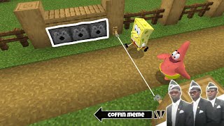 Traps for Spongebob and Friends in Minecraft - Coffin Meme