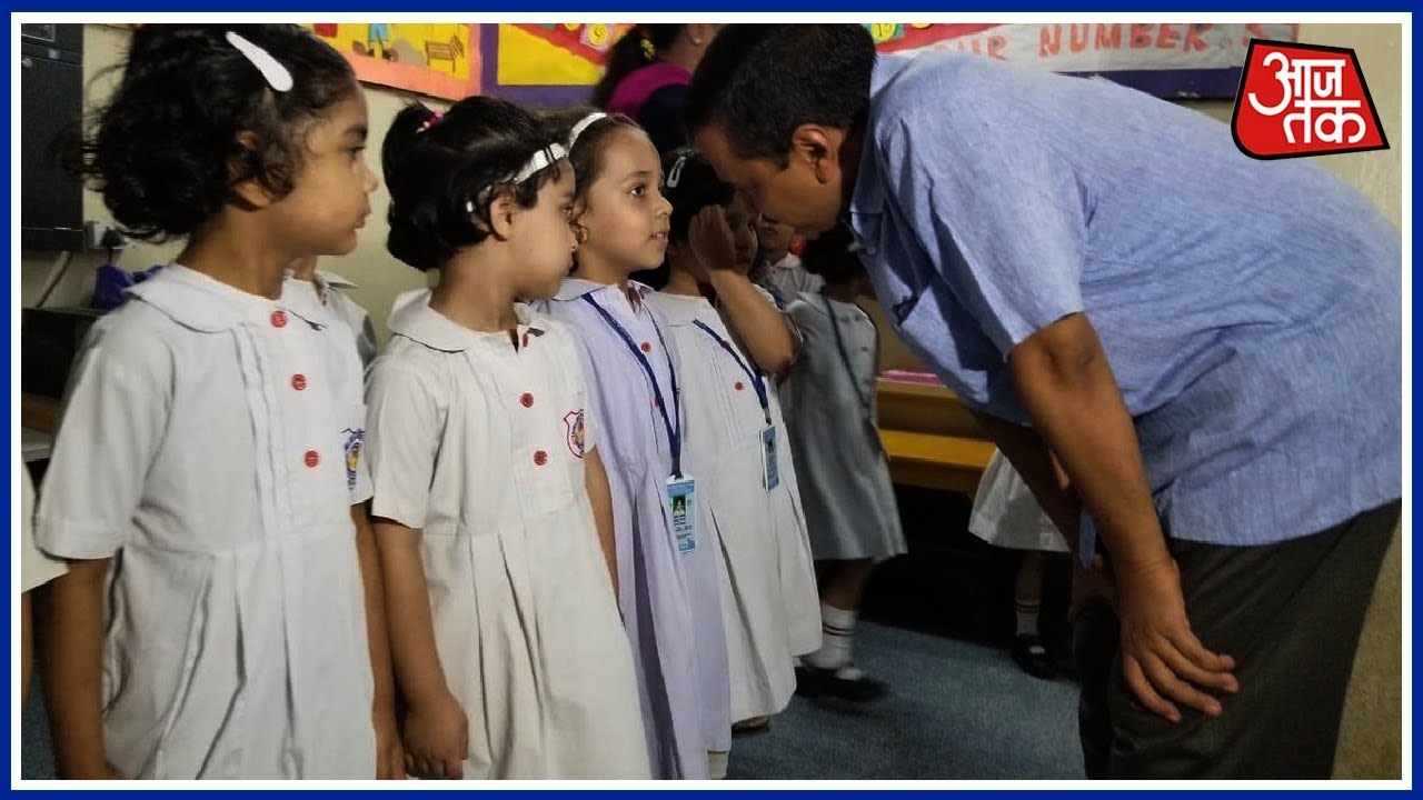 Delhi school girl with teacher