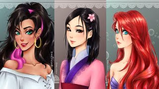 DISNEY PRINCESSES AS ANIME (KID FRIENDLY) part 2