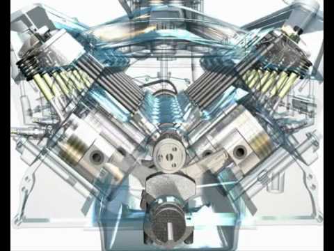 3D animation of a V8 ENGINE 3D animation of a V8 ENGINE