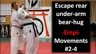 Escape Rear Underarm Bearhug - Empi - Bunkai/Application - Movements #2-4