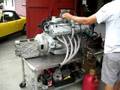 Ferrari 212 engine being tested on a stand