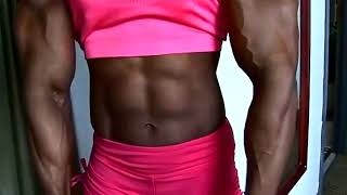 Kim Perez Muscle Posing Biggest Muscle Girl