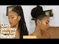 Simple and Quick Faux Loc Ponytail | LovelyBryana