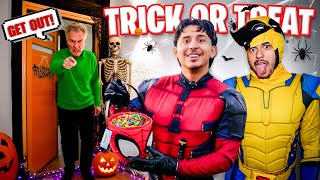 Trick Or Treating Before Halloween In Rich Neighborhoods..