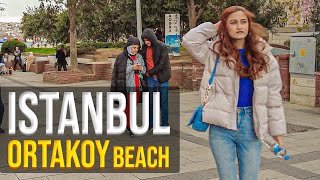 Istanbul Ortakoy Walking Tour 4K Walking In Istanbul Ortakoy Beach 4K Video Uhd