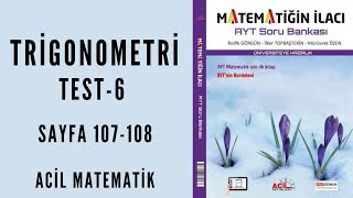 Matemati̇ği̇n İlaci Ayt Soru Bankasi Trigonometri Test-6