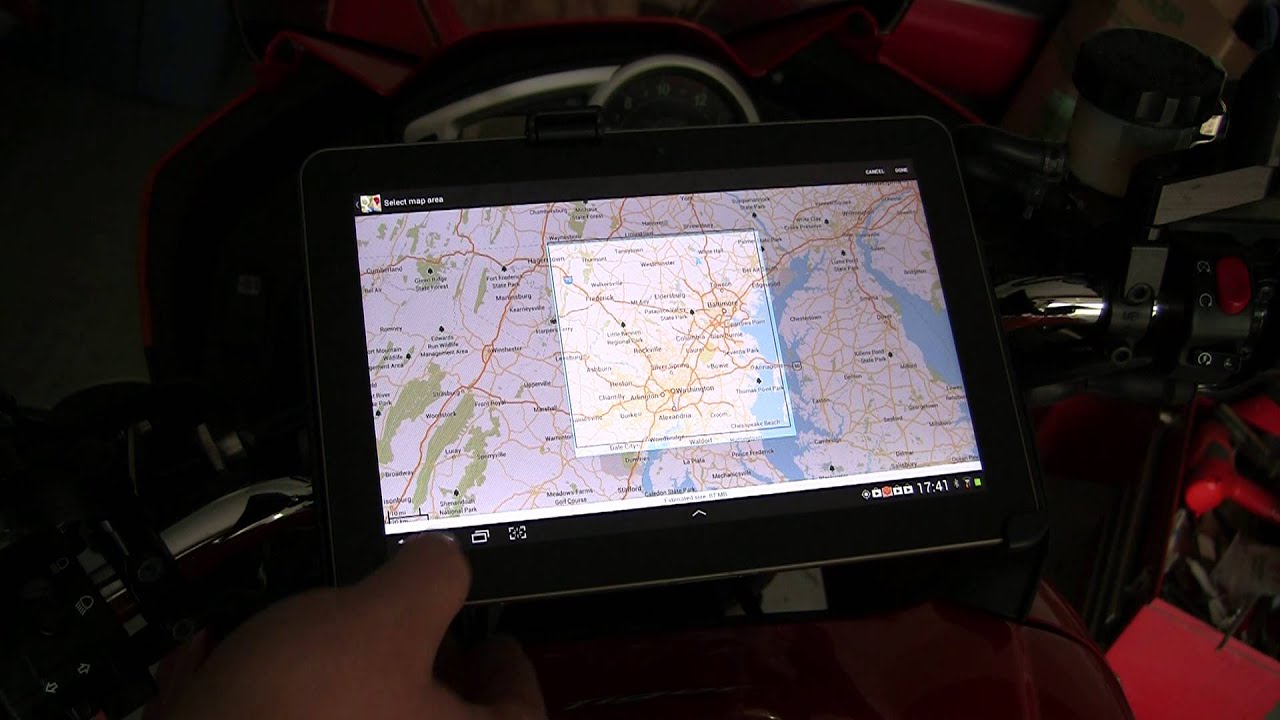 Using a 10" Tablet on a Motorcycle YouTube