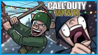 Call of Duty: World War II Funny Moments! - Winter Siege Update, Ice Pick Killcam, Trench Knife!