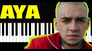 AYA - Murda & Ezhel - KARAOKE - PIANO TUTORIAL by VN