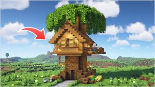 Minecraft Tutorial How To Build A Mini Treehouse 마인크래프트 짓기 쉬운 야생 트리하우스 만들기 건축강좌
