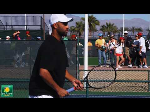 James ブレーク hitting volleys -- Indian Wells Pt． 12