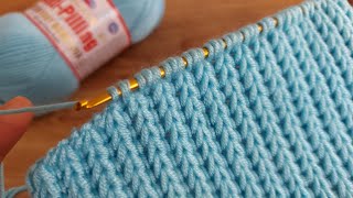 Easy Knitting Tunisian Baby Blanket - Tunus işi Çok Kolay Battaniye Yelek Örgü M