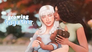 at home bed birth & celebrating their newborn ♡ the sims 4: growing together - e