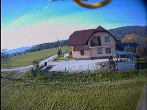 TRex 450 FPV house crash