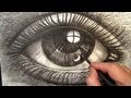 Drawing  Eye with Charcoal, Time Lapse