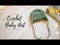 Crochet Baby Hat| Hướng dẫn móc mũ len kiểu che tai cho bé trai sơ sinh| Vyvascrochet