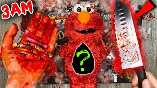 (SCARY) CUTTING OPEN HAUNTED ELMO DOLL AT 3AM!! *WHAT'S INSIDE HAUNTED DOLL*