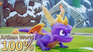 Spyro The Dragon Remastered | Artisans World 100% Walkthrough